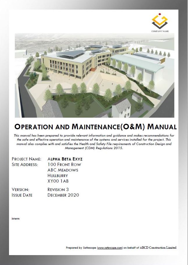 Operations And Maintenance (O&M) Manuals | Safescope | 01473 407020